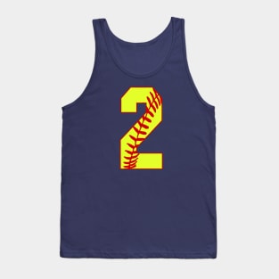 Fastpitch Softball Number 2 #2 Softball Shirt Jersey Uniform Favorite Player Biggest Fan Tank Top